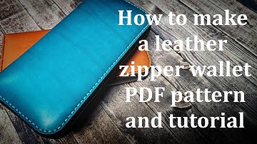 Leather Zipper Wallet tutorial and PDF pattern