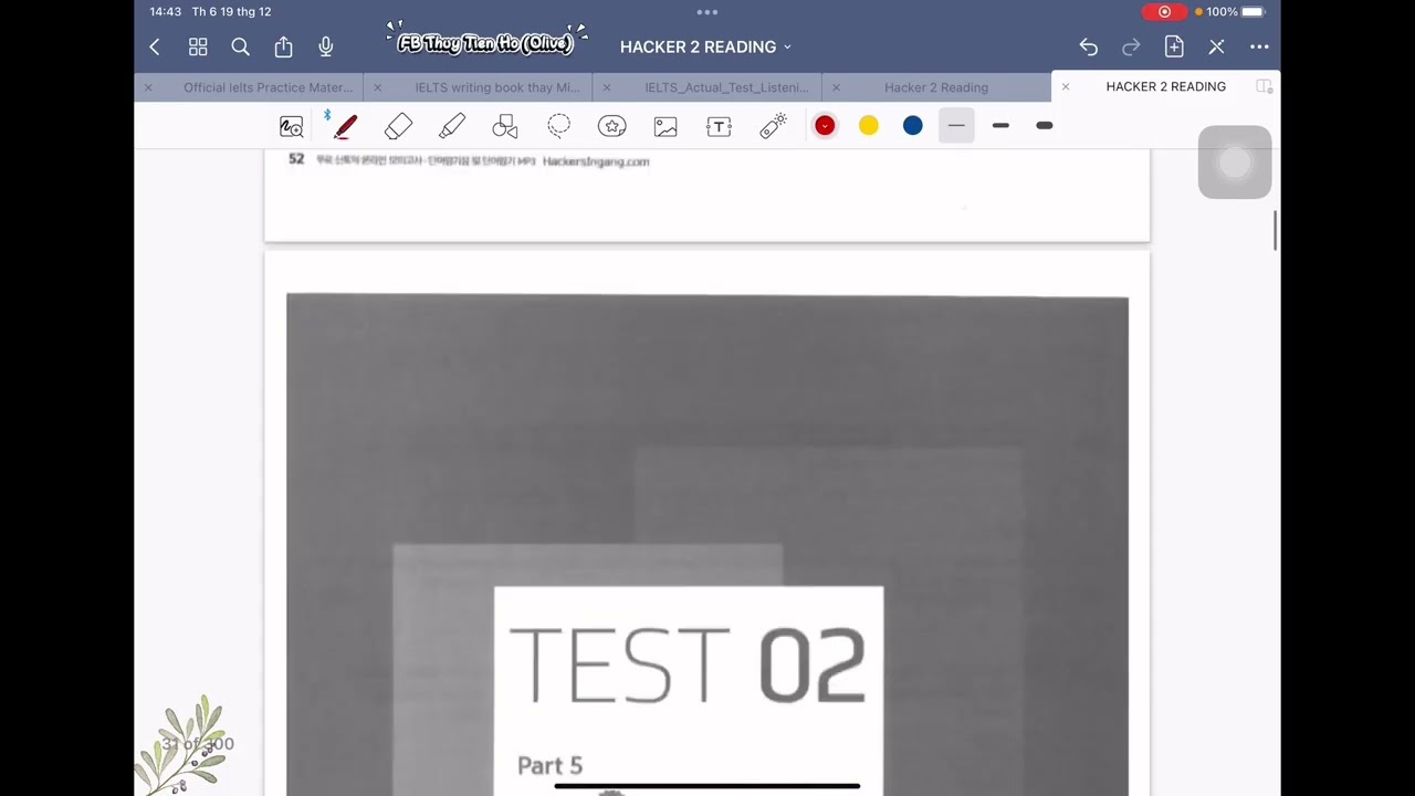 Giải chi tiết part 5 - Test 2 x Hacker 2 RC TOEIC