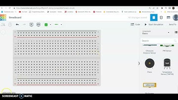Tinker CAD breadboard a basic circuit (Video 1)