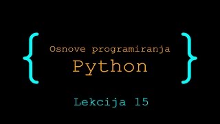 Python programiranje - 15 - N-torke kao ključevi rečnika