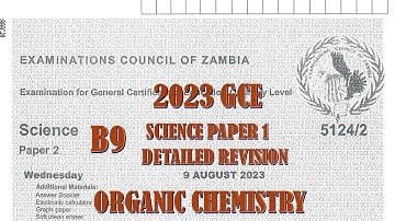 2023 GCE SCIENCE PAPER 2 QUESTION B9 DETAILED SOLUTIONS