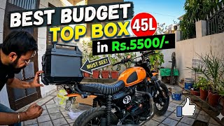 JB RACING TOP BOX 45L on Yezdi Scrambler | UNBOXING &amp; DIY INSTALLATION 