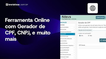 Ferramenta Online com Gerador de CPF, CNPJ, e muito mais