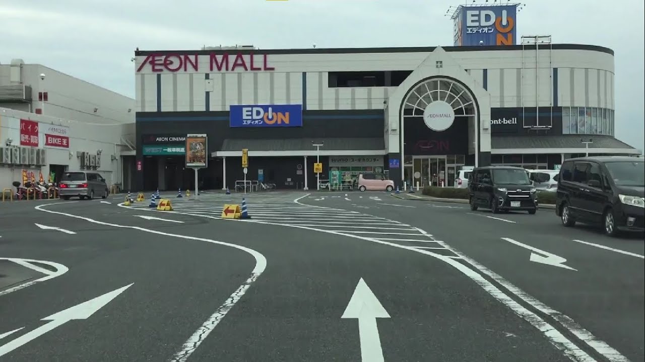 【三重県 鈴鹿市】イオンモール鈴鹿（Bell City）立体駐車場３階→屋上（車載動画／入庫～出庫）