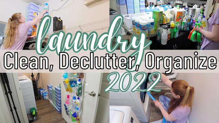Small LAUNDRY ROOM Cleaning, Decluttering, and Org...