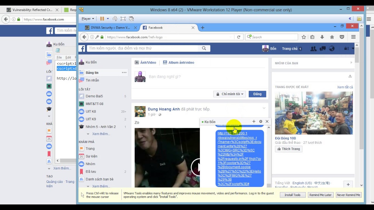 Demo XSS(Reflected) Cookie YouTube