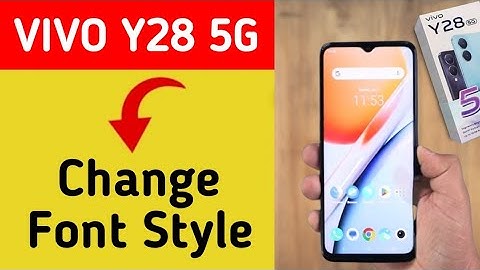 How to change font style, Vivo Y28 5G me font style change kaise karen