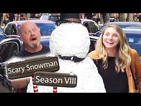 Scary Snowman Prank - Season 8 (Full Season) Over 100 Reactions!
