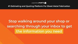 #1 Estimating & Quoting Platform For Sheet Metal Fabrication