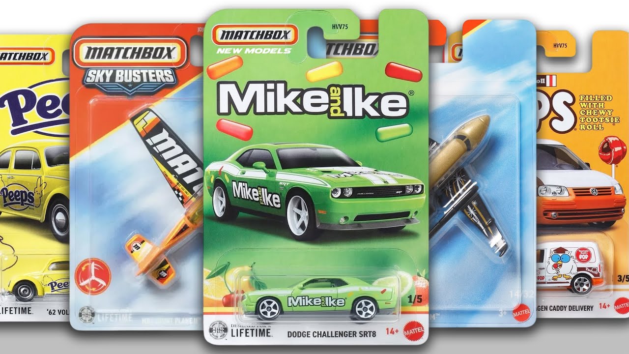 Витрина - Matchbox Candy Mix 1 2026 года, новый набор Sky Busters, Toyota Sequoia, R34 Z Tune и м...