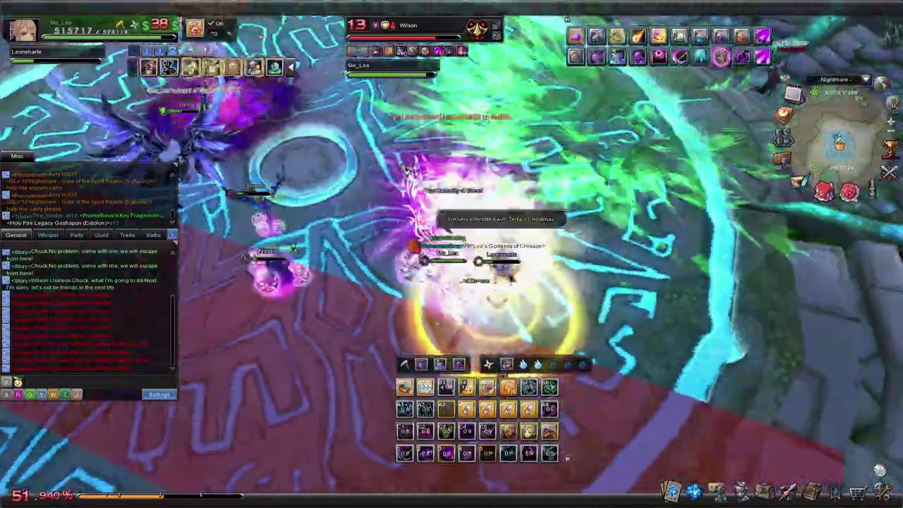 Aura Kingdom - Nightmare - Gate of the Spirit Realm (5-Player Mode) - Reaper Solo Gameplay