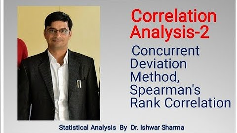 Correlation and Regression Part2: Concurrent Deviation and Spearman rank Correlation