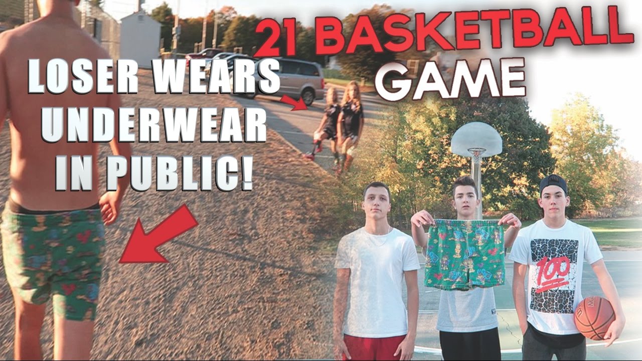 Insane 21 Basketball Game! Loser Wears Underwear In Public! YouTube
