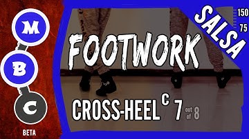 👟Salsa Footwork Tutorial ★Intermediate★ CROSS-HEEL ᶜ 7 (Suzi Q Combo)★ On1 & On2 (♫) | #MBCfootwork