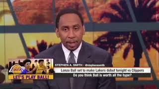 Espn First Take Stephen A Smith says Lonzo Ball is overrated