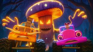 monster trucks haunted forest halloween adventure gigglebellies