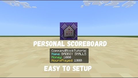 How To Make A Personal Scoreboard (Easy And Simple) Minecraft Bedrock Command Block Tutorial