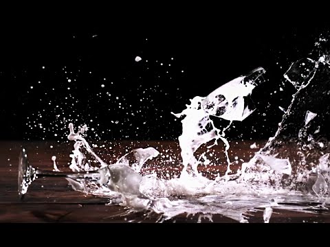 Champagne Glass Breaking In Super Slow Motion