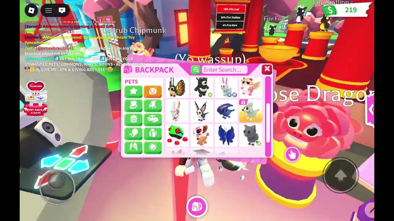 Playing adopt me with a fan! (Btw my voice is cut out this video so prepare for boredom)