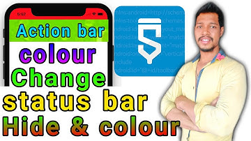 Action bar colour change notification status bar change colour hide toolbar/Aaura Technical
