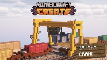 Create mod  - Container overhead gantry crane - minecraft 1.19.2