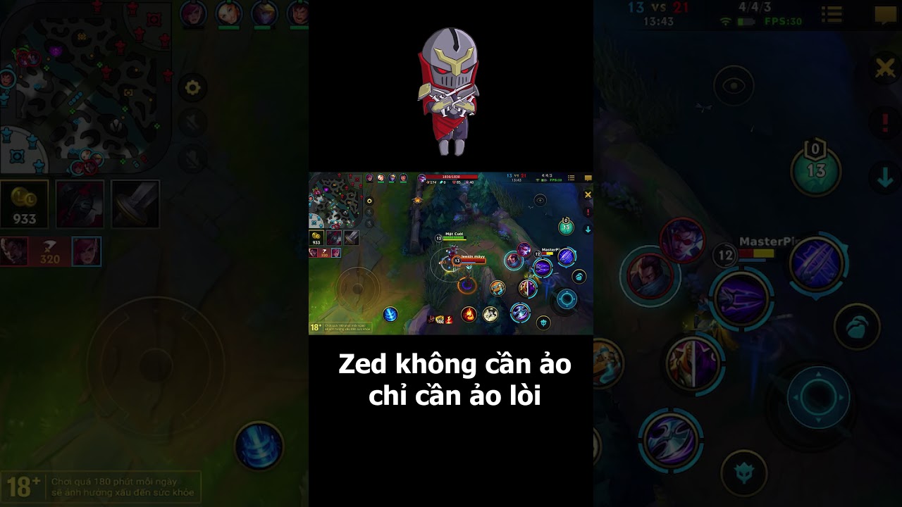 [NINJA TỐC CHIẾN] CHƠI ZED ĐỪNG MÀU MÈ!! #short