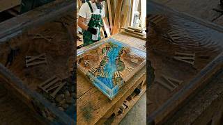 Handcrafting A Luxury Live Edge Burl Wood Resin River Clock! #resinclock