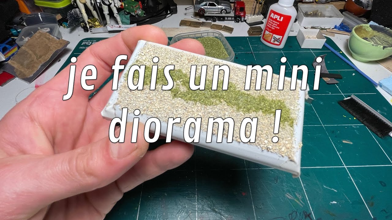 Make a mini diorama with his car