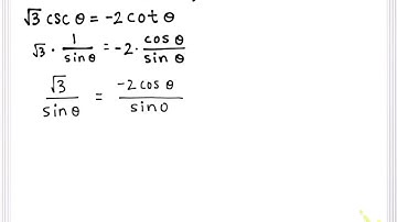 Solving trig equations with CSC and COT