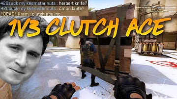 CS:GO - 1v3 Clutch Ace and Knife fight video!
