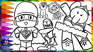 Dibuja y Colorea A Pocoyó Y Sus Amigos Con Trajes De Superhéroe ‍♂‍♀ Dibujos Para Niños