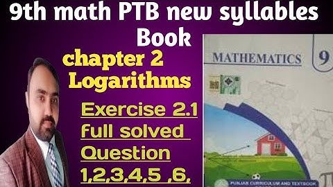 |Chapter2 logarithms |Exercise 2.1 Express the following scientific notation |9th math PTB new book|