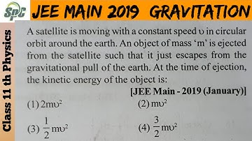 A satellite is moving with a constant speed v in circular orbit around the earth . An object of mass