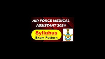 Airforce group y medical assistant syllabus and exam pattern