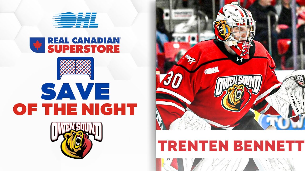 Реал Канад Супермаркет: Сейв вечера: Трентен Беннетт отразил бросок в овертайме.