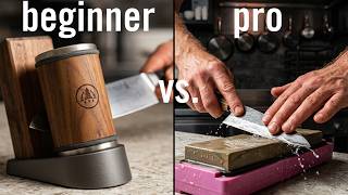 Beginner with the HORL Sharpener Vs. Pro with Whetstones