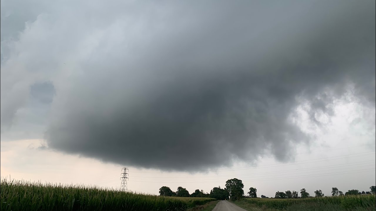 Developing Supercell Anchored over Town in Ontario with Short-Lived ...