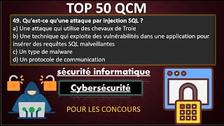 TOP 50 QCM sur Cyber Sécurité | Préparation Concours et Examens Bac+2 screenshot 5