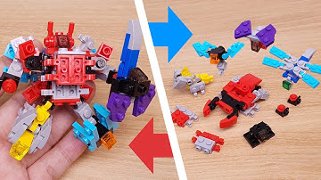 [미니 레고 변신로봇 만드는 방법]  10마리 곤충 합체로봇 인섹트론!