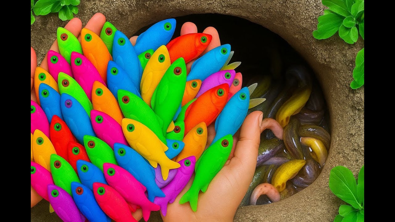 Catching colorful dreams inside giant magical eggs 🐠✨