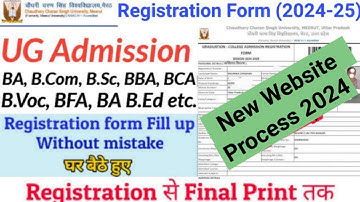 How to Fill CCS University Admission Form (2024-25) | CCSU UG Regular Admission Form Fill Up 2024