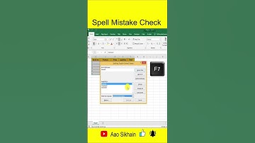 Spell check in excel