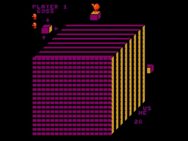 Q*bert's Qubes (Mylstar Electronics/1983) Gameplay (Part 1) class=