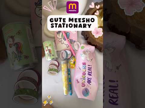 Cute MEESHO Stationary 💕#meesho #shorts #shortsfeed #ytshorts #fyp #unboxing #trending #viral #asmr