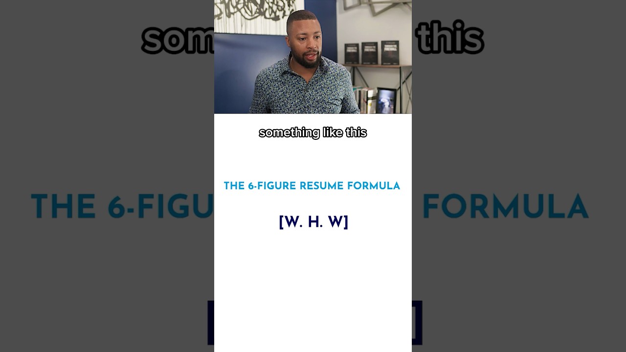 The 6 figure resume formula shorts - Maxresdefault