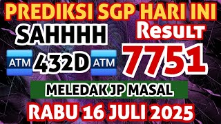 SGP HARI INI - RABU 16 JULI 2025 | PREDIKSI SGP | RUMUS SGP | BOCORAN SGP | SGPJITU