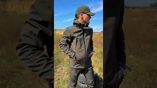 Куртка з капюшоном Pobedov Motive SoftShell + шеврон "Прапор України"