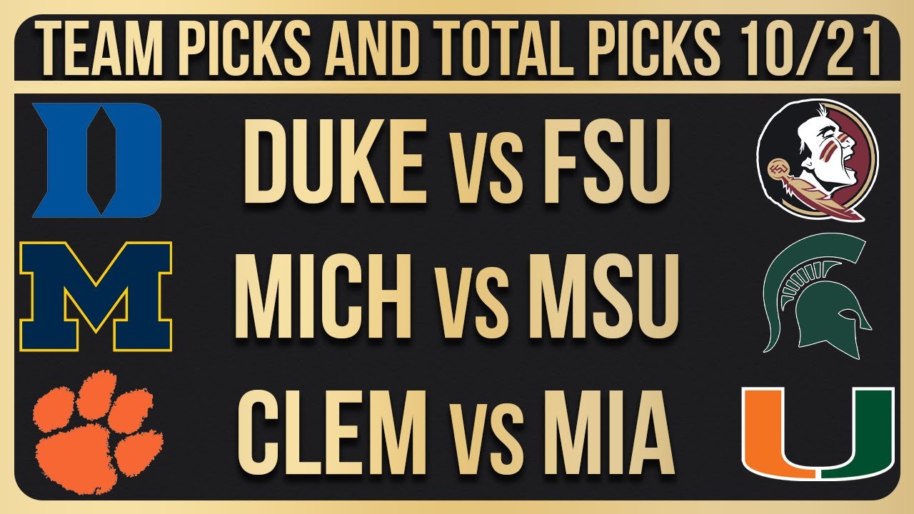 FREE College Football Picks Today 10/21/23 NCAAF Week 8 Betting Picks ...