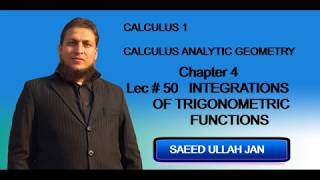 Calculus 1 CAG Lec# 50 Integration of Trigonometric Functions | Indefinite Integrals in Urdu