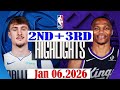 Sacramento Kings vs Dallas Mavericks 2nd+3rd Qtr Jan 06.2026 Highlights | NBA HIGHLIGHT
